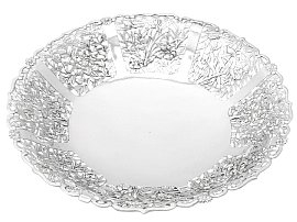 Chinese Export Silver Fruit Dish - Antique Circa 1880