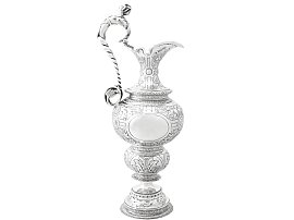 Sterling Silver Claret Jug - Antique Victorian (1863); A2979
