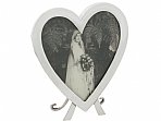 Sterling Silver 'Heart' Photograph Frame - Antique Victorian (1887)