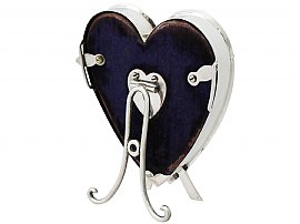 Sterling Silver 'Heart' Photograph Frame - Antique Victorian (1887)