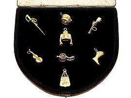 18ct and 21ct Yellow Gold Bracelet Charms - Napoleonic Hussar - Antique French Circa 1810