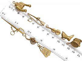 18ct and 21ct Yellow Gold Bracelet Charms - Napoleonic Hussar - Antique French Circa 1810