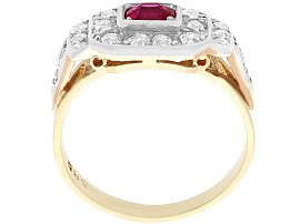 1930s Antique Ruby and Diamond Ring