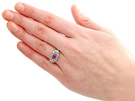 Antique Ruby and Diamond Ring Wearing