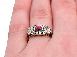 Antique Ruby and Diamond Ring