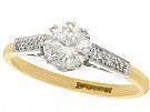 0.69 ct Diamond, 18 ct Yellow Gold Solitaire Ring - Vintage Circa 1940