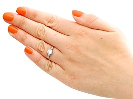 1940s Engagement Ring wearing 