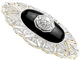 Onyx brooch with diamonds UK