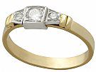 0.43 ct Diamond and 18 ct Yellow Gold Trilogy Ring - Vintage Circa 1950