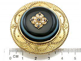 Victorian Agate Brooch Size