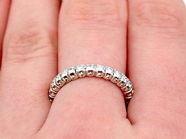 Vintage Diamond Eternity Ring Wearing