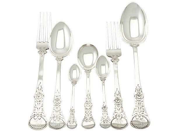 Norwegian Silver Canteen of Cutlery for Six Persons - Antique Circa 1910