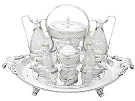 Sterling Silver and Cut Glass Cruet Service by Paul Storr - Antique George III; A3371