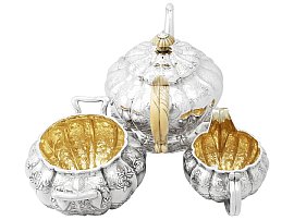 English silver tea set