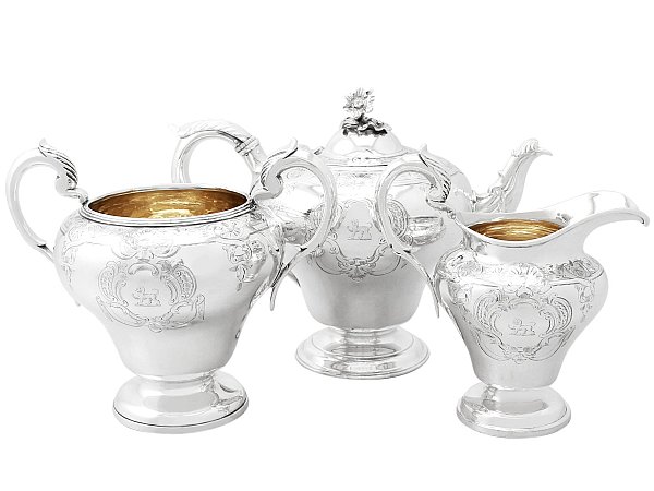 sterling silver tea service set