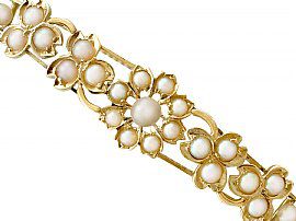 Gold Bangle with Pearls Victorian