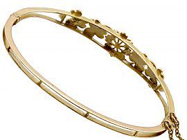 Victorian Yellow Gold Bangle with Pearls