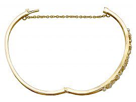 Victorian Gold Bangle with Pearls Clasp