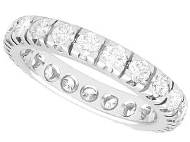 1.76ct Diamond and 18ct White Gold Full Eternity Ring - Vintage Circa 1980