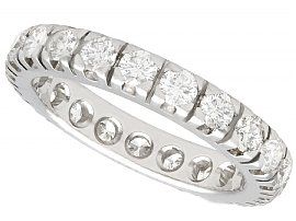 1.76 ct Diamond and 18 ct White Gold Full Eternity Ring - Vintage Circa 1980
