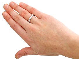 White Gold & Diamond Eternity Ring Wearing