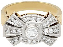 Vintage Diamond Cluster Cocktail Dress Ring