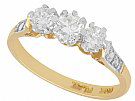 0.73 ct Diamond and 18 ct Yellow Gold Trilogy Ring - Vintage Circa 1950