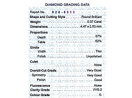 Round Brilliant Cut Diamond Trilogy Ring Grading 