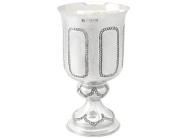 Sterling Silver Goblet by C. F. Hancock & Co - Arts and Crafts Style - Antique George V