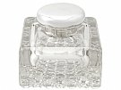 Cut Glass and Sterling Silver Desk Inkwell by Asprey & Co - Antique George V