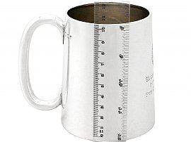 Indian Colonial Silver and Glass Pint Mug