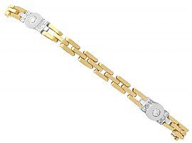 0.60 ct Diamond and 18 ct Yellow Gold, 18 ct White Gold Set Bracelet - Vintage Circa 1980