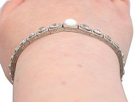 Antique Pearl and Diamond Bracelet