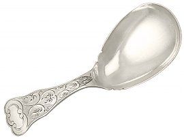Sterling Silver Caddy Spoon - Antique Victorian