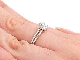 0.76 Carat Diamond Ring Wearing