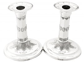 Sterling Silver Candlesticks by George Howson - Antique Edwardian (1901); A3995