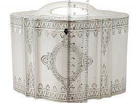 size of silver tea caddy