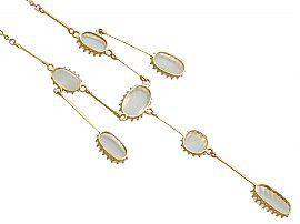 Antique Moonstone Necklace in Yellow Gold