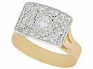 1.06 ct Diamond, 18 ct Yellow Gold Ring - Art Deco Style - Vintage Circa 1950