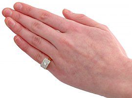 Vintage Art Deco Diamond Ring Wearing