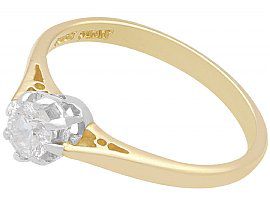 Vintage 18 ct Yellow Gold Solitaire Engagement Ring