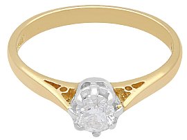 18k Yellow Gold Solitaire Engagement Ring UK
