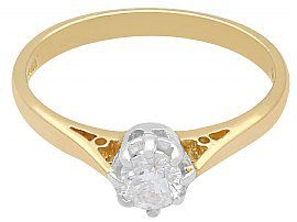 Vintage Gold Solitaire Engagement Ring