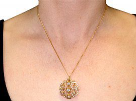 Honeycomb Diamond Pendant