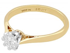 Claw Set Engagement Ring in Yellow Gold