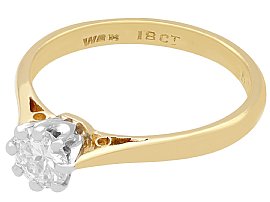 Claw Set Engagement Ring in Yellow Gold UK