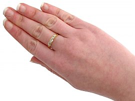 Wearing Old Cut Five Stone Diamond Ring