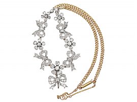 diamond bow necklace