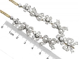 size of diamond bow necklace