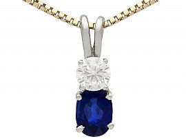 Vintage Blue Sapphire Pendant